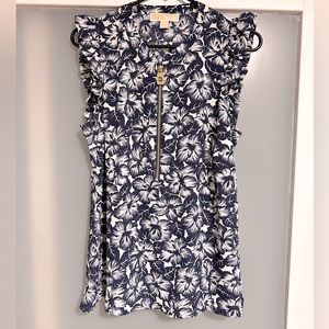 Michael Kors Sleeveless Blouse with Flowers